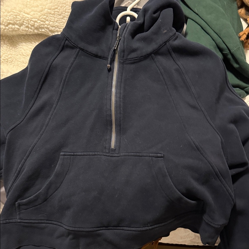 lululemon athletica women’s Navy Blue Zip-Up Sweater